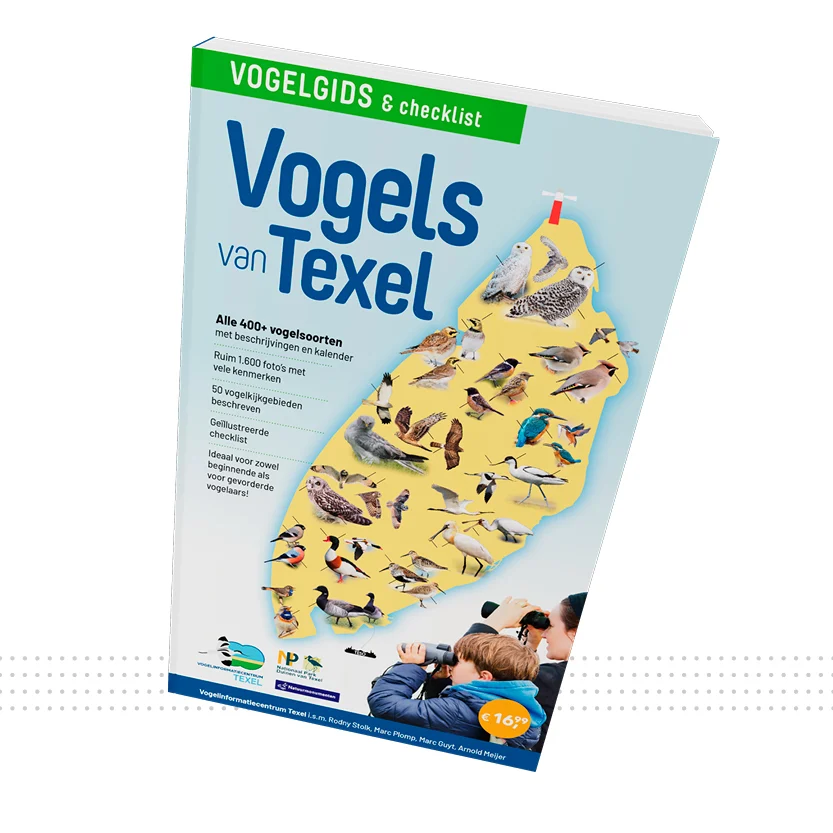Kaft van Vogels van Texel, voorbeeld van professionele boekopmaak.